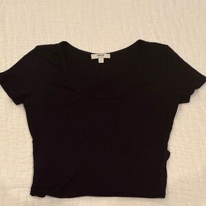 Agolde Black Short Sleeve Bodysuit Tee